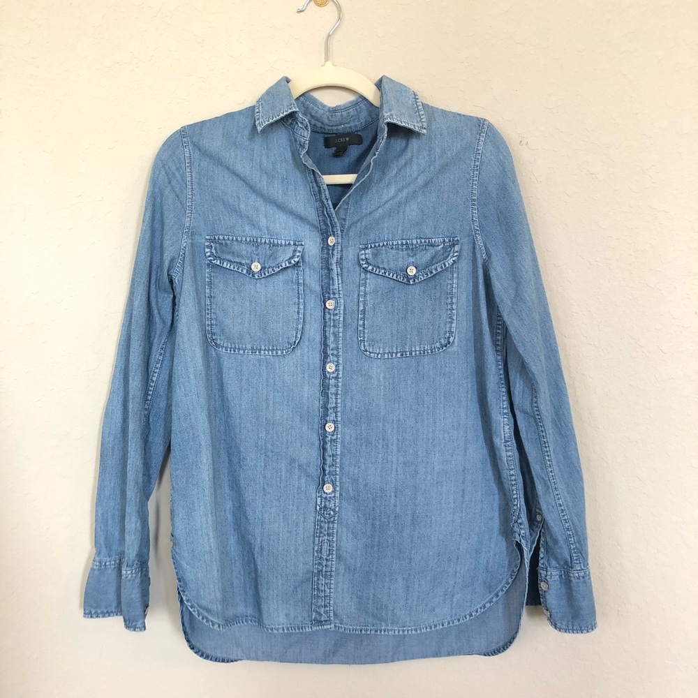 Jcrew oversized denim shirt, XS